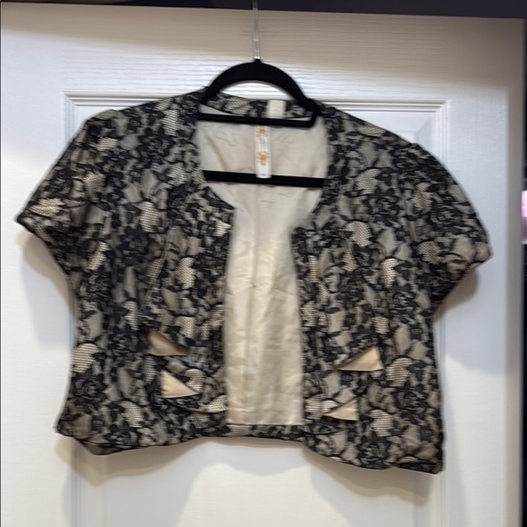 Adiva Jackets & Blazers - Vintage Y2K Adiva Elegant Black Lace Overlay
